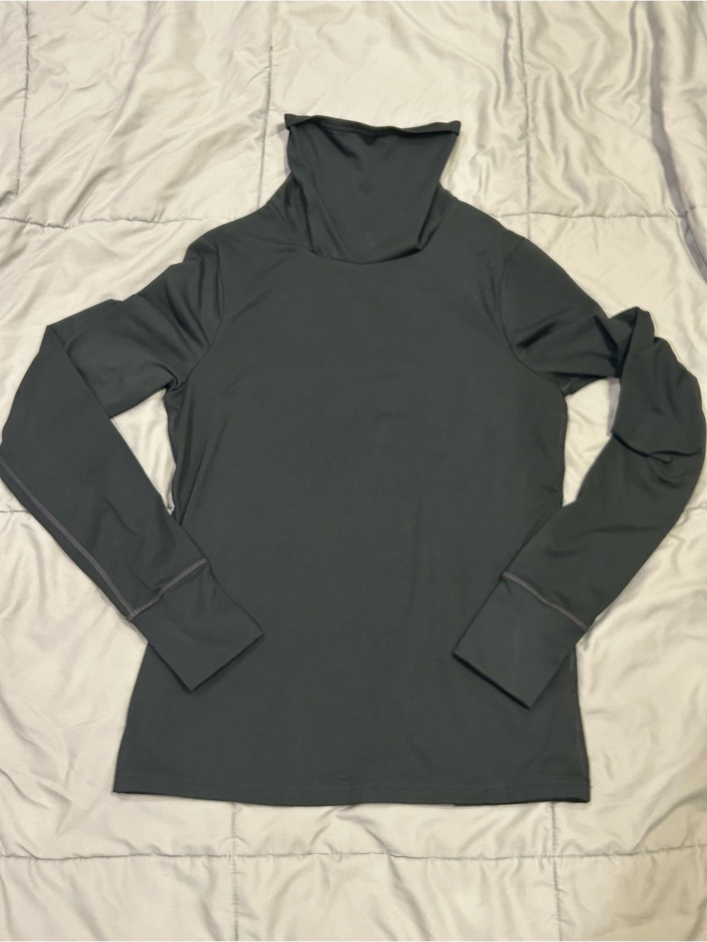 prAna Women's Ice Flow Long Sleeve Pull Over High Neck Back zipper pocket sz Med